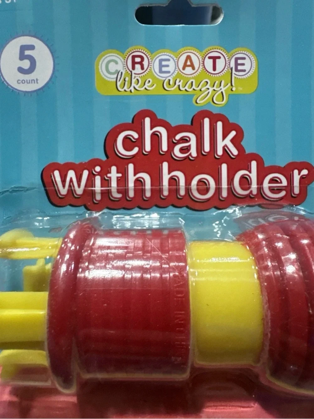 Chalk with Holder Kids Sidewalk Chalk Set - Multicolor (D)